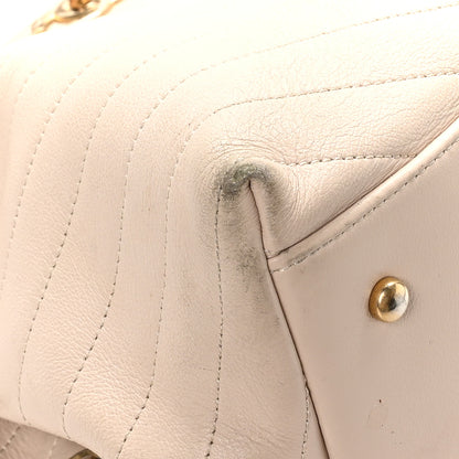 Chanel Calfskin Elaphe Stitched Large Chevron Chic Shopping Bag Beige 9 of 21