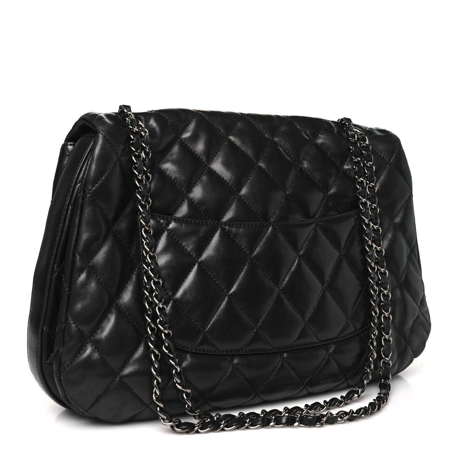 Chanel Lambskin Quilted Chanel 3 Maxi Flap Bag Black 2 of 9