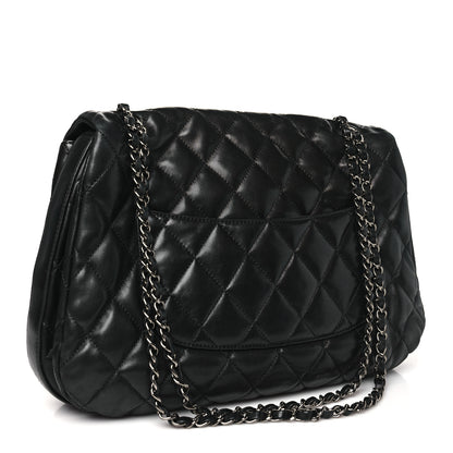Chanel Lambskin Quilted Chanel 3 Maxi Flap Bag Black 2 of 9