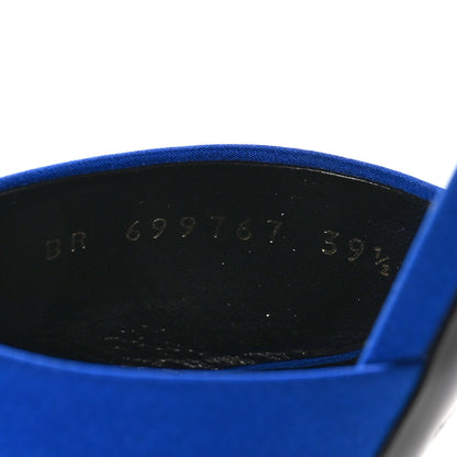 Saint Laurent Crepe De Chine Sandals 39.5 Picasso Blue 6 of 9