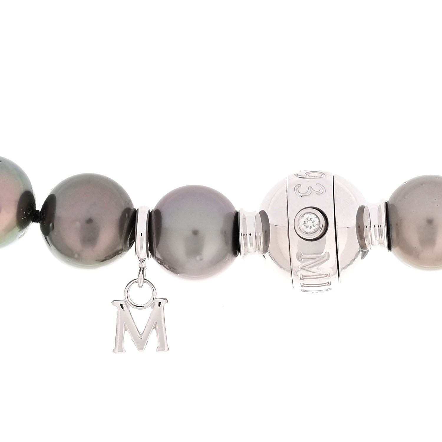 Mikimoto 18K White Gold Black South Sea Pearl 8.5-11mm Graduated Strand Necklace 20" 4 of 6