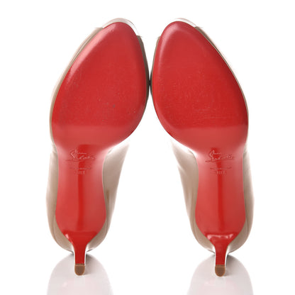 Christian Louboutin Calfskin New Prive 90 Pumps 38.5 Nude 5 of 8