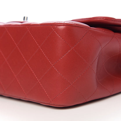 Chanel Lambskin Quilted Jumbo Double Flap Red 8 of 10