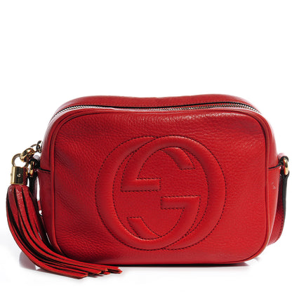 Gucci Pebbled Calfskin Small Soho Disco Bag Vibrant Red 1 of 10