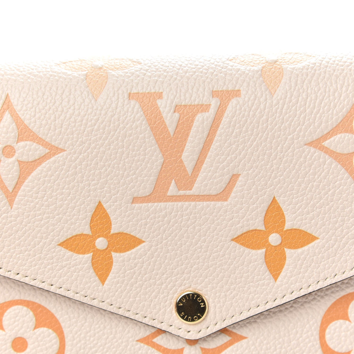 Louis Vuitton Empreinte Monogram Giant By The Pool Felicie Pochette Chain Wallet Cream Saffron 7 of 9