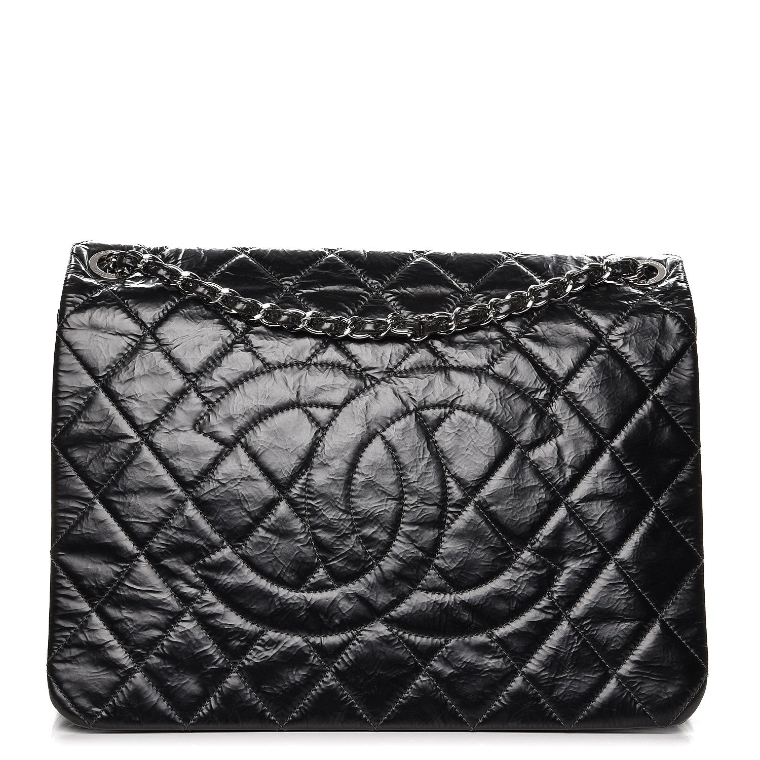 Chanel Glazed Calfskin Quilted CC Messenger Bag Black 1 of 10