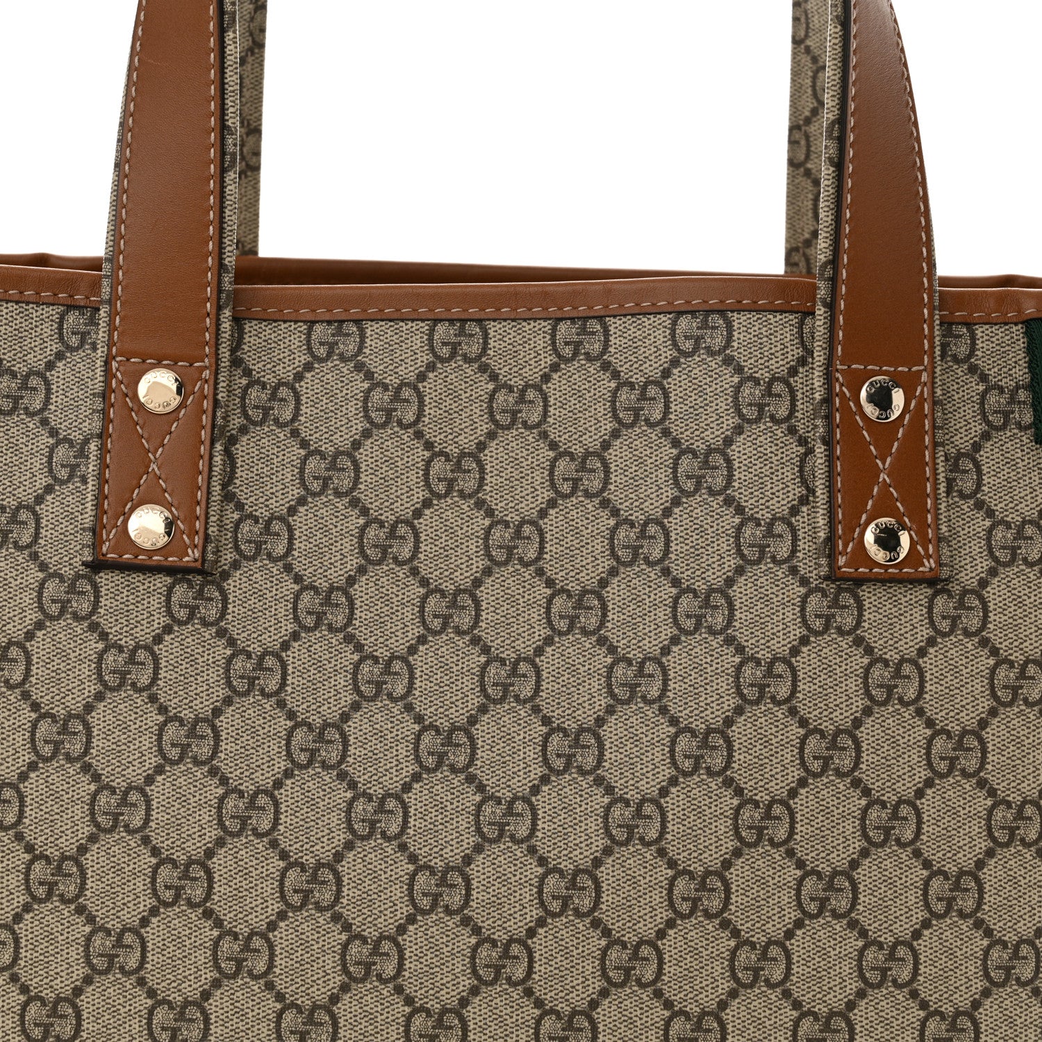 Gucci GG Plus Monogram Medium Signature Web Loop Tote Light Brown 7 of 9