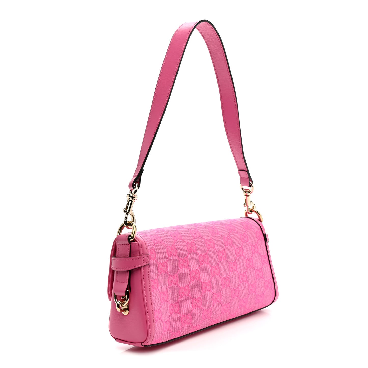 GG Monogram Textured Dollar Calfskin Small Luce Shoulder Bag Pink