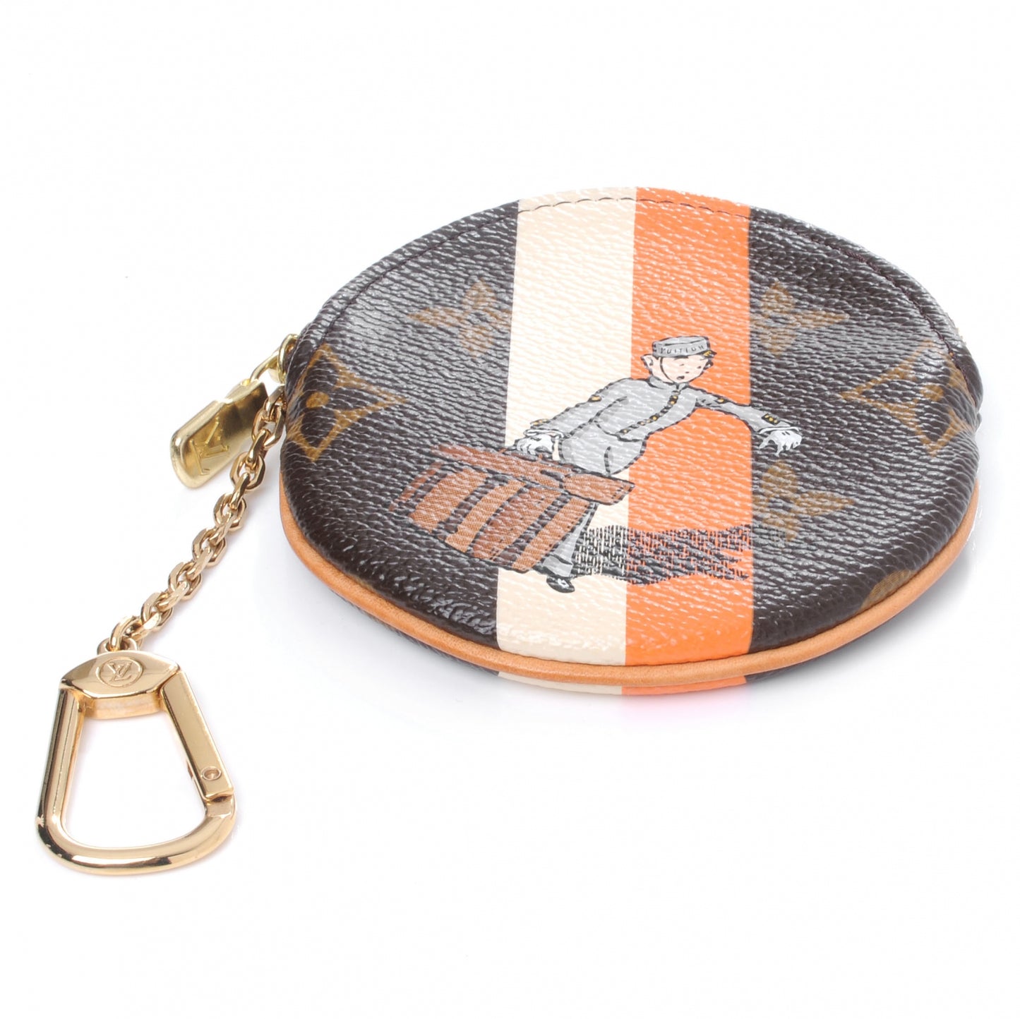 Monogram Groom Round Coin Purse