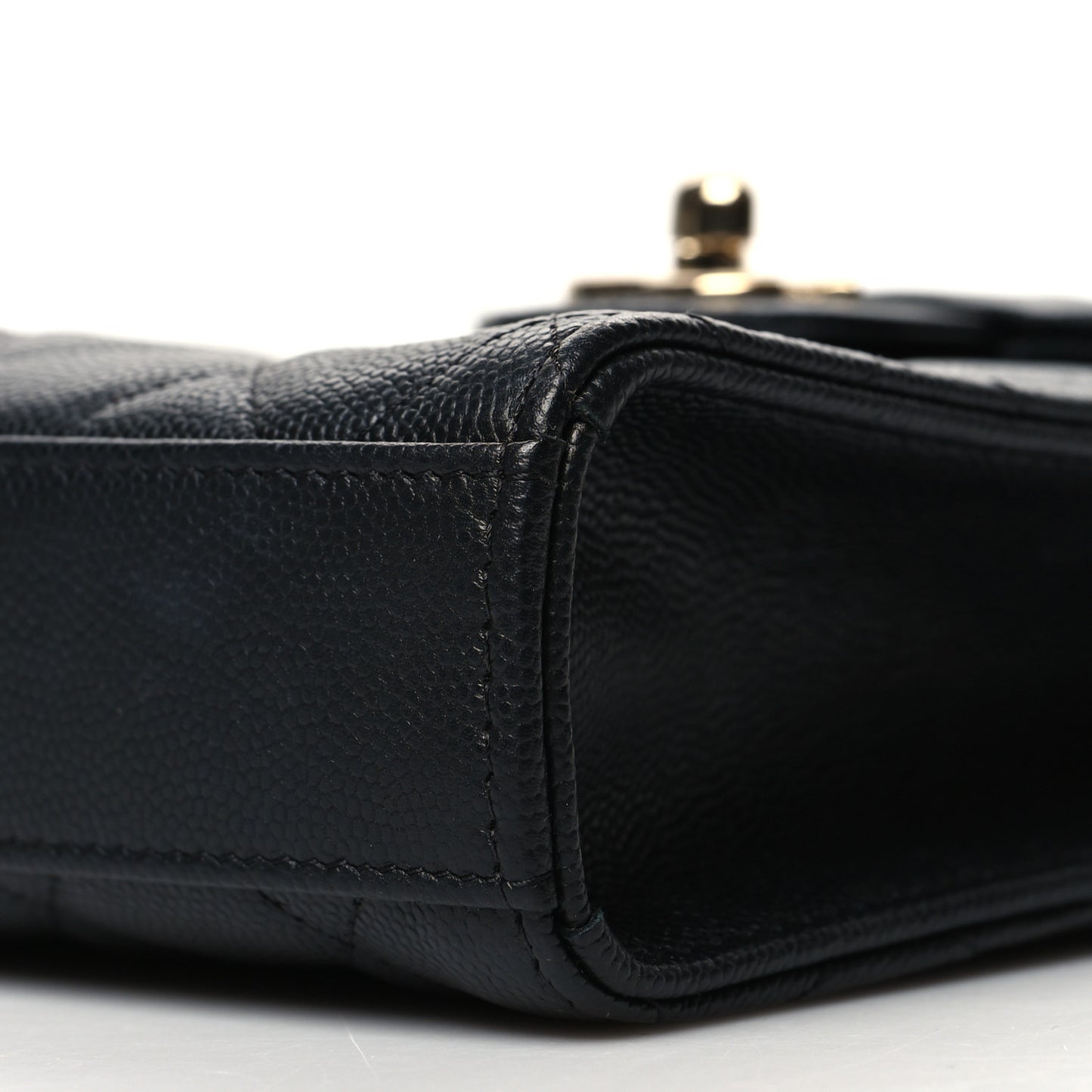 Caviar Quilted Classic Phone Holder Black