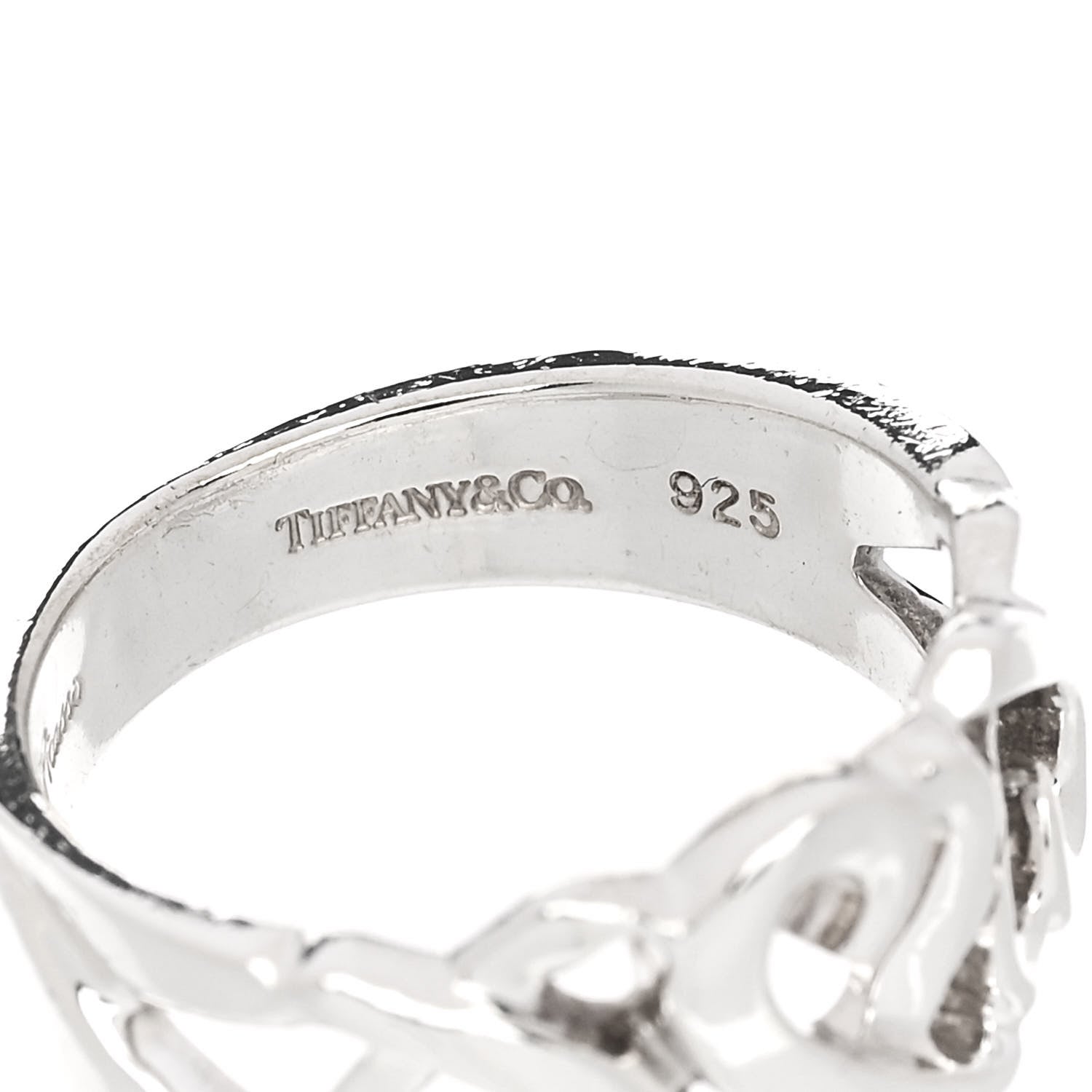 Tiffany Sterling Silver Paloma Picasso Loving Heart Band Ring 50 5.5 4 of 5