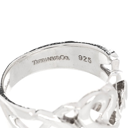 Tiffany Sterling Silver Paloma Picasso Loving Heart Band Ring 50 5.5 4 of 5