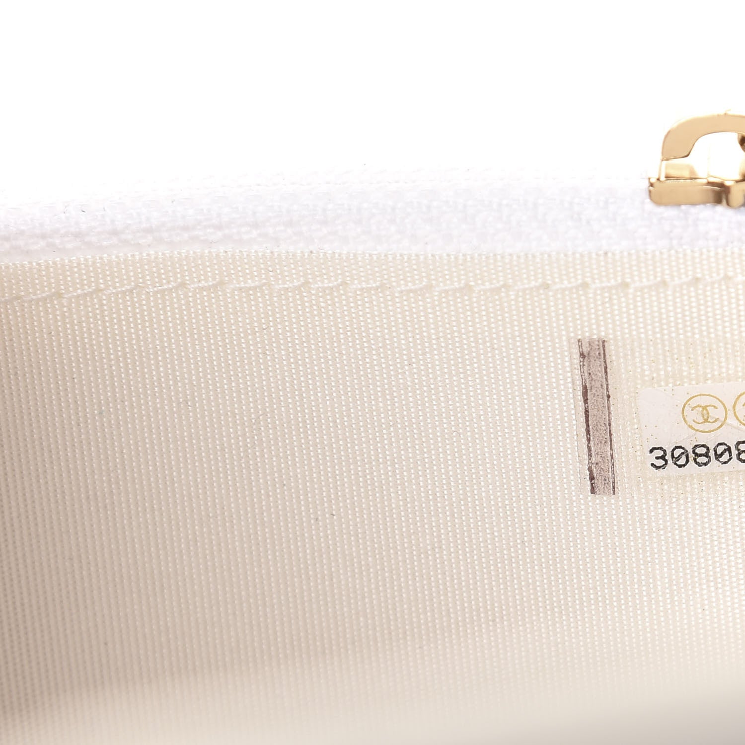 Chanel Calfskin Quilted CC Pearl Mini Wallet On Chain Flap White 7 of 11