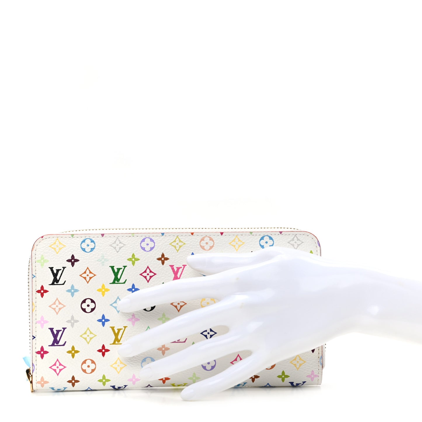 Monogram Multicolor Zippy Wallet White Litchi