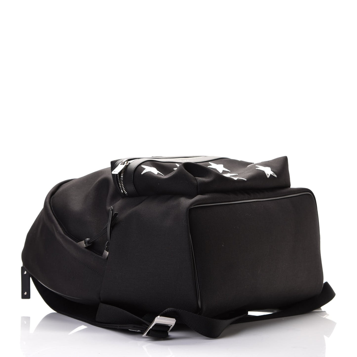 Canvas Stars Print Hunting Backpack Black Silver