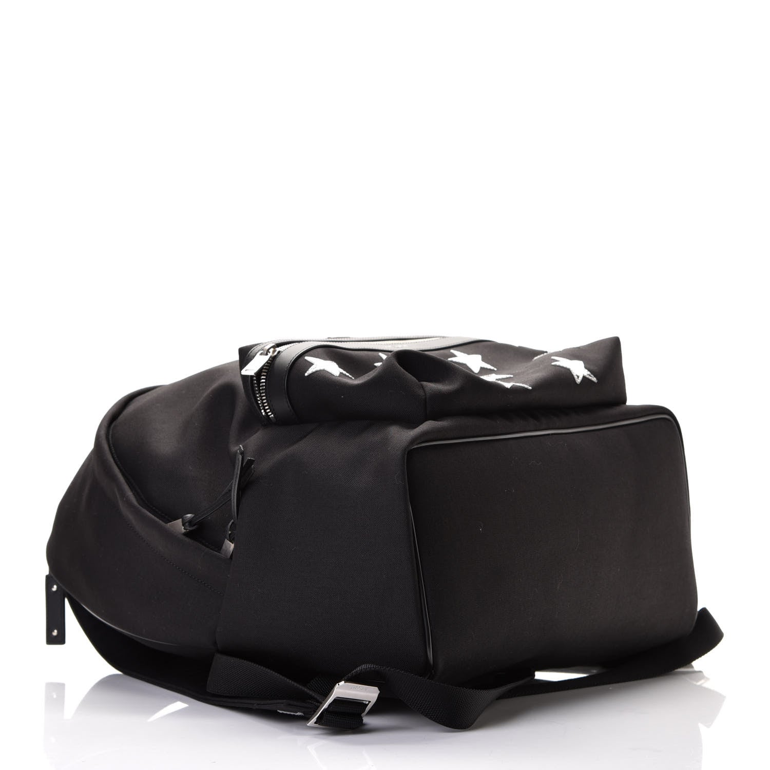 Saint Laurent Canvas Stars Print Hunting Backpack Black Silver 3 of 6
