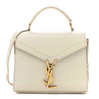 Saint Laurent Grain de Poudre Mini Classic Monogram Cassandra Top Handle Crema Soft 1 of 19