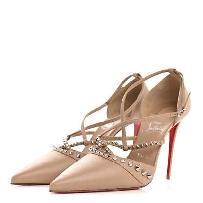 Christian Louboutin Nappa Studded Tatooshka 100 Pumps 40 Blush 4 of 9