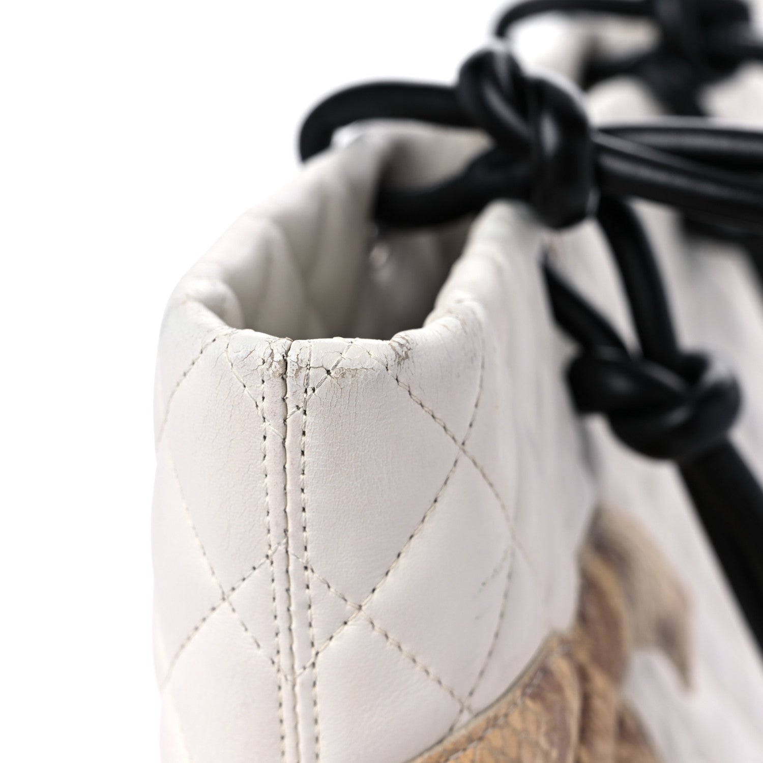 Chanel Calfskin Python Quilted Large Cambon Tote White 19 of 22
