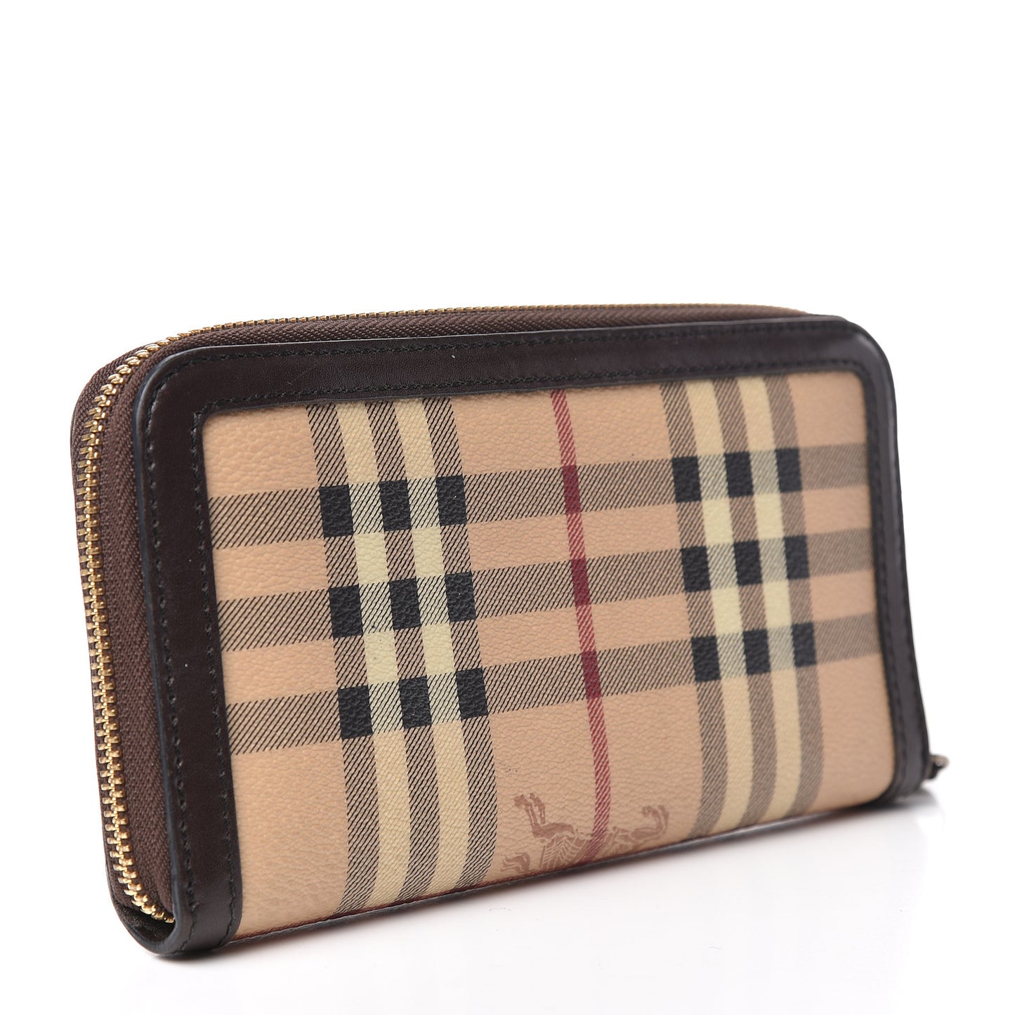 Haymarket Check Large Ziggy Zip Around Wallet Chocolate