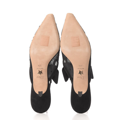 Christian Dior Suede Mesh Couture Pumps 38.5 Black 5 of 9