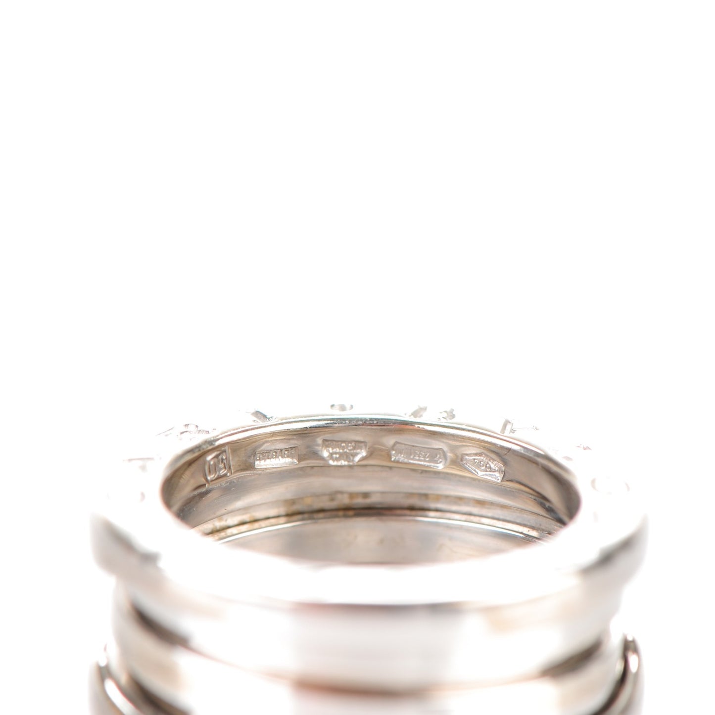 18K White Gold B.Zero1 3 Band Ring 50 5.25