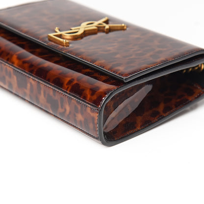 Saint Laurent Patent Small Monogram Kate Satchel Tortoiseshell 7 of 8