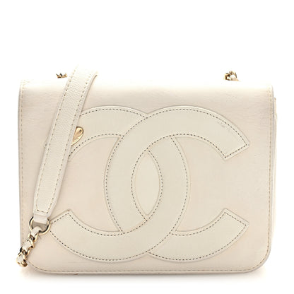Chanel Lambskin CC Mania Flap Bag White 1 of 9