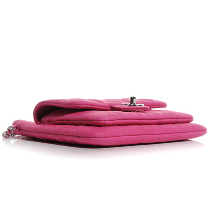 Chanel Iridescent Caviar Daily Zip Crossbody Fuchsia 4 of 9