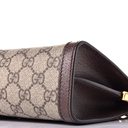 Gucci GG Supreme Monogram Web Small Ophidia Chain Shoulder Bag Brown 9 of 9