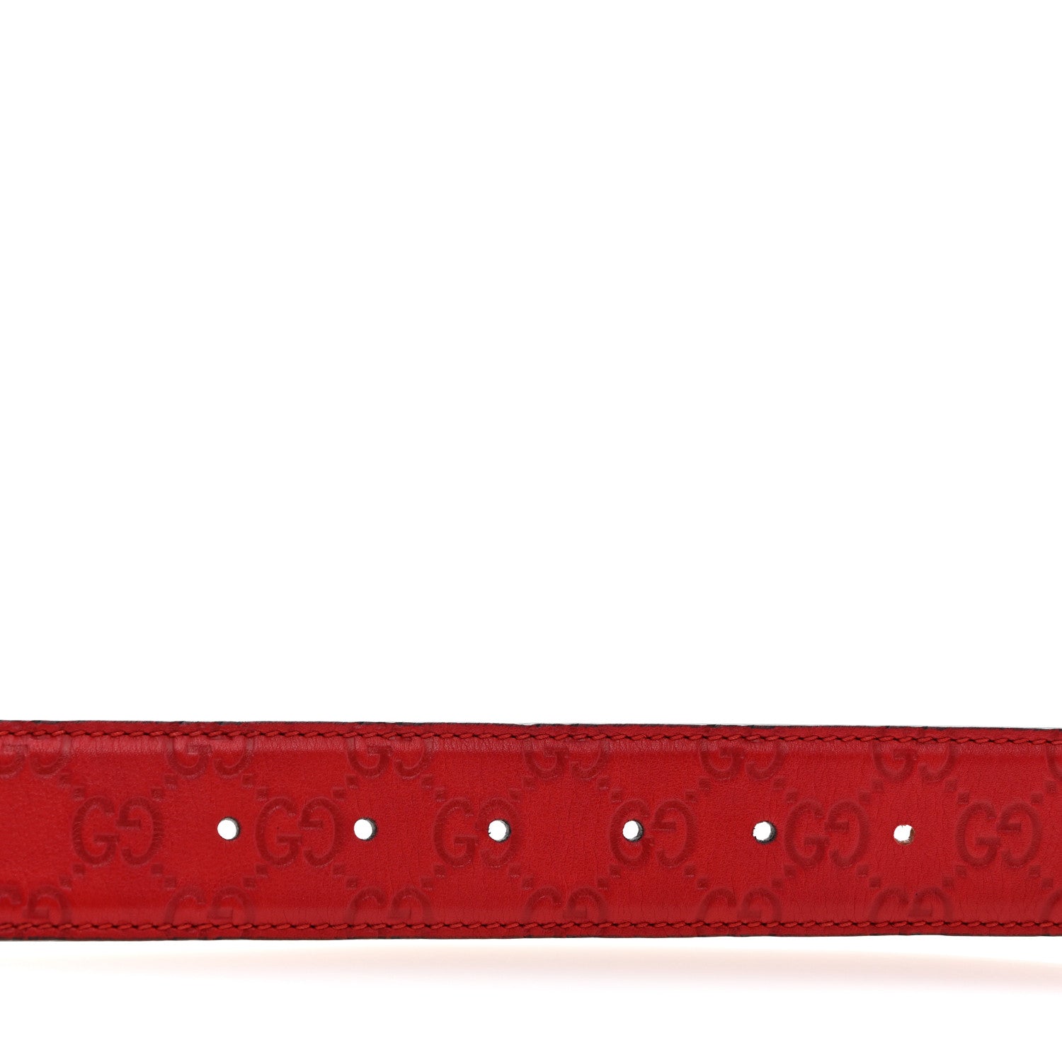 Gucci Guccissima Signature Interlocking G 40mm Belt 90 36 Hibiscus Red 3 of 7