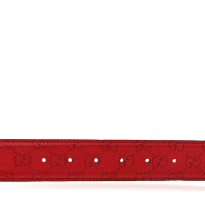 Gucci Guccissima Signature Interlocking G 40mm Belt 90 36 Hibiscus Red 3 of 7