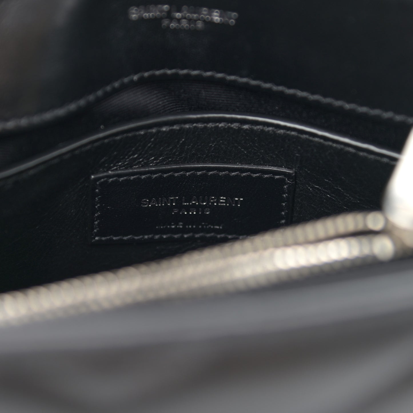 Calfskin Y Quilted Monogram Small Loulou Chain Satchel Black