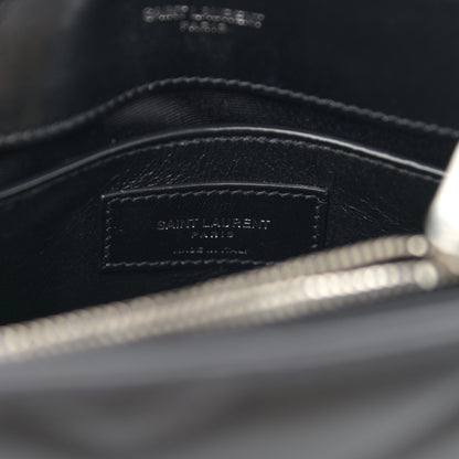 Saint Laurent Calfskin Y Quilted Monogram Small Loulou Chain Satchel Black 6 of 9