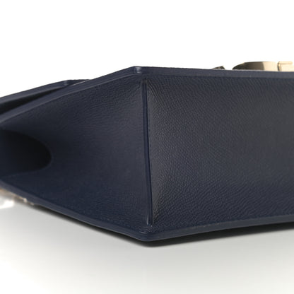 Christian Dior Grained Calfskin 30 Montaigne Chain Flap Bag Navy 9 of 12
