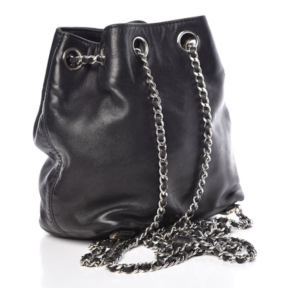 Chanel Lambskin CC Drawstring Backpack Black 4 of 12