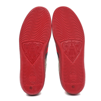 Gucci GG Supreme Monogram Ayers Web Mens New Ace Sneakers 9.5 Beige Ebony Red 6 of 11