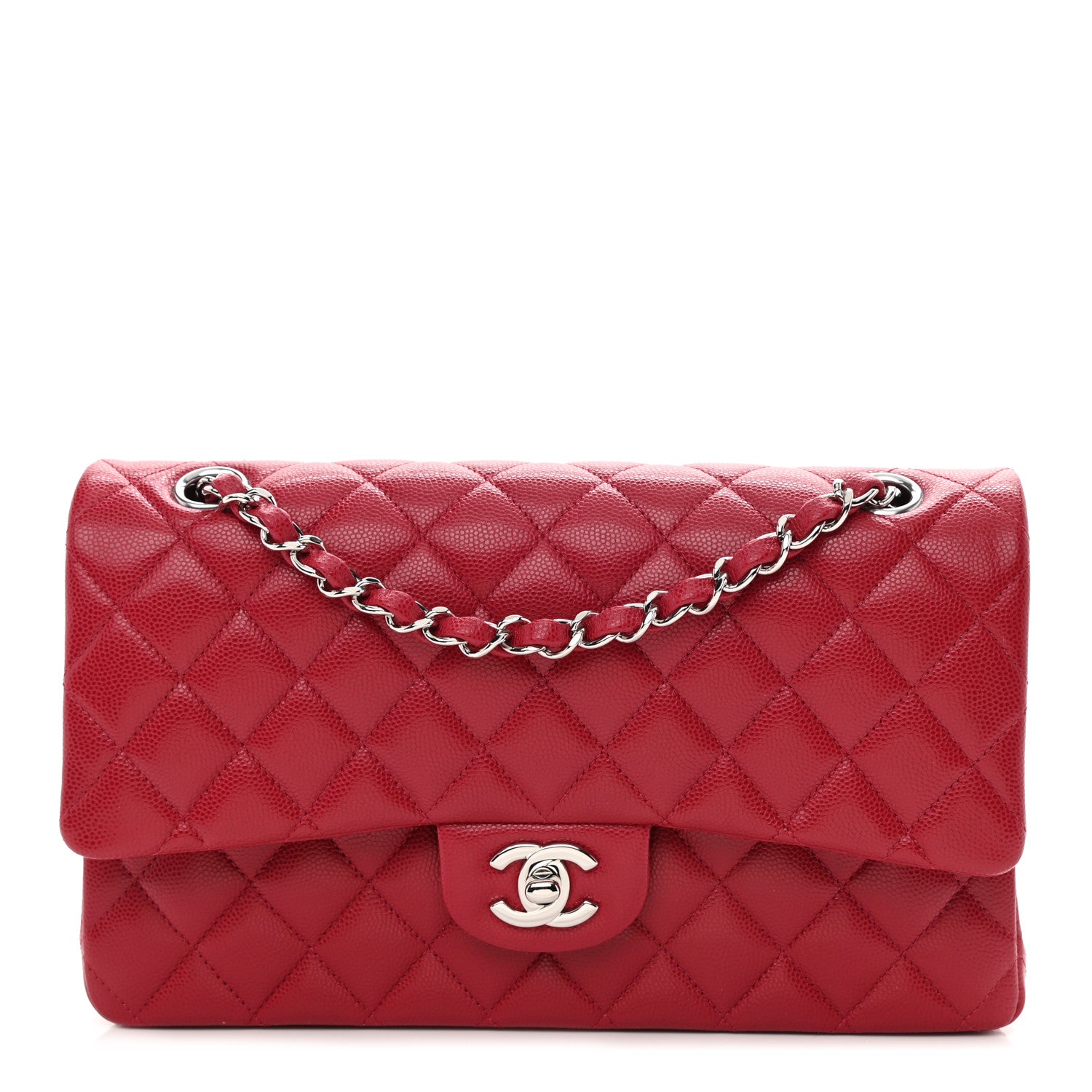 Chanel Caviar Quilted Medium Double Flap Red 1 of 9
