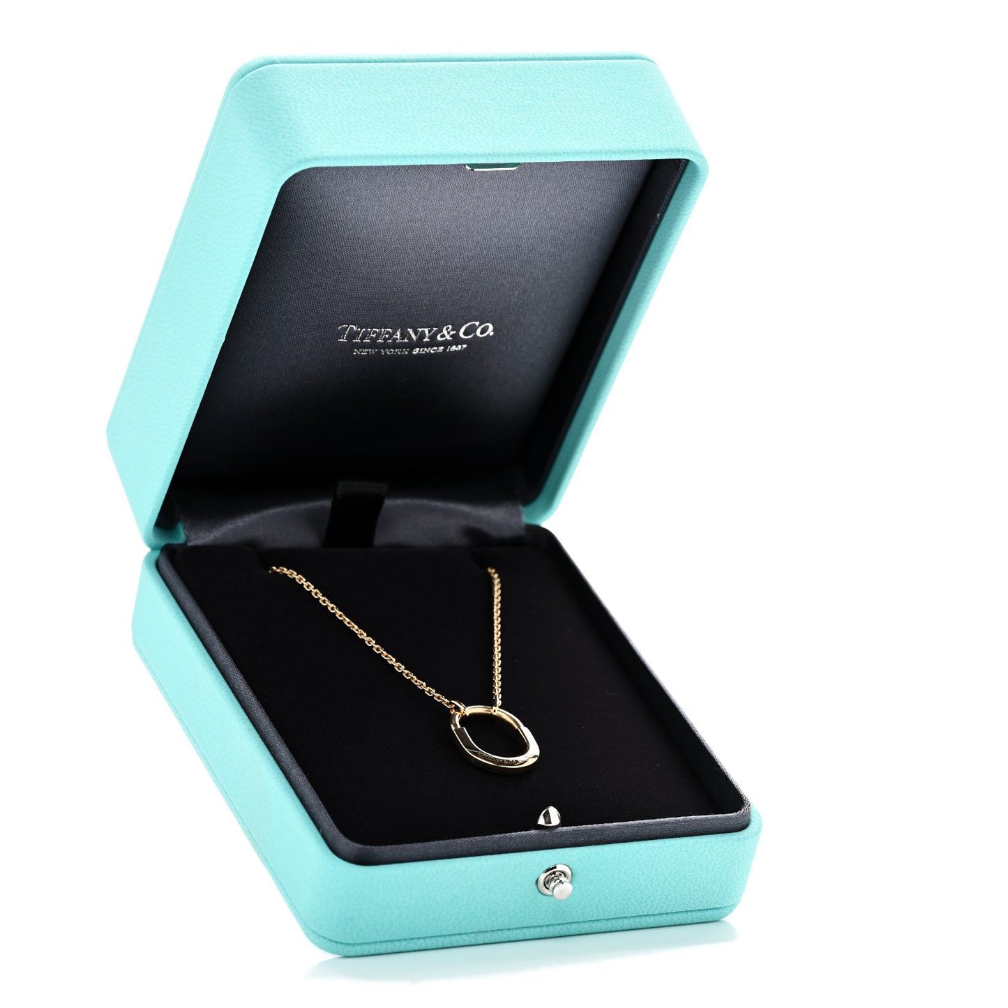 18K Yellow Gold Small Lock Pendant Necklace