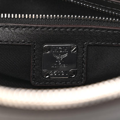 MCM Calfskin Ottomar Monogram Essential Boston Bag Black 6 of 9