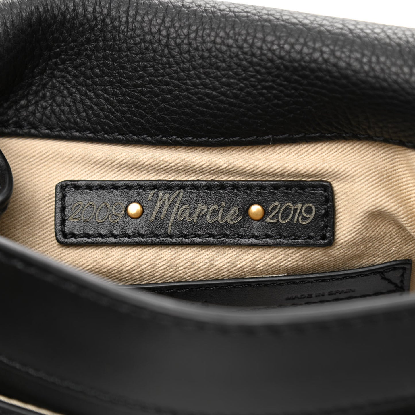 Calfskin Mini Marcie Round Fringe Crossbody Bag Black