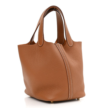 Hermes Taurillon Clemence Picotin Lock 18 PM Gold 2 of 10