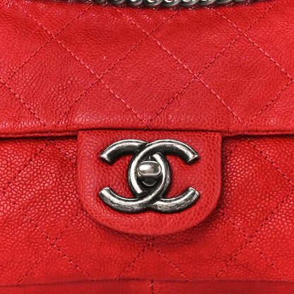 Chanel Caviar Quilted Medium Simply CC Flap Red 9 of 11
