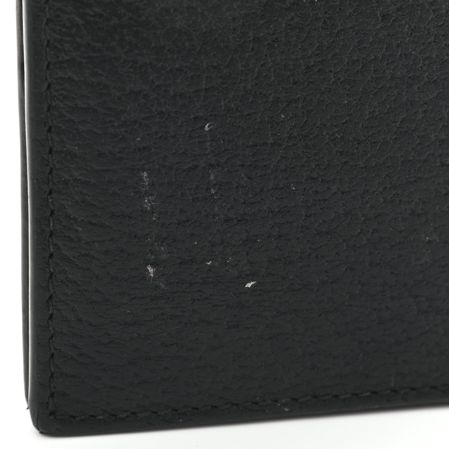 Gucci Calfskin Boar Effect GG Marmont Bi-Fold Wallet Black 7 of 8
