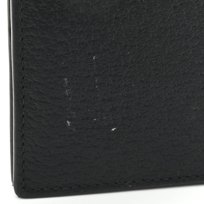 Gucci Calfskin Boar Effect GG Marmont Bi-Fold Wallet Black 7 of 8