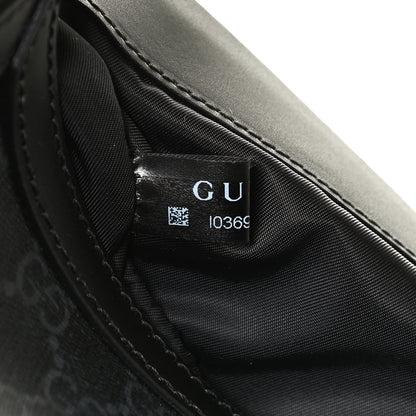 Gucci GG Supreme Monogram Web Messenger Diaper Bag Black Grey 7 of 13