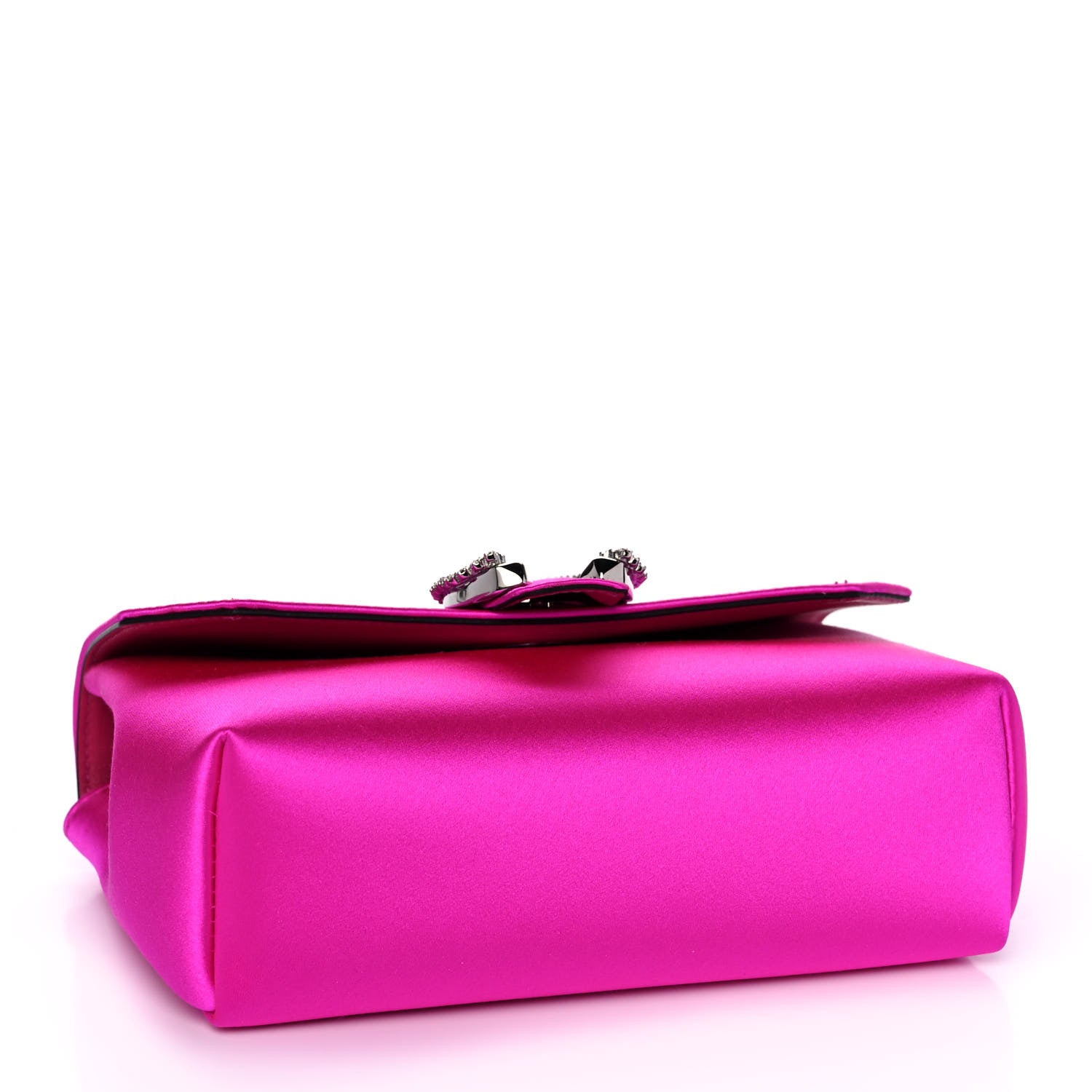 Jimmy Choo Satin Crystal Embellished Madeline Clutch Fuchsia 3 of 10