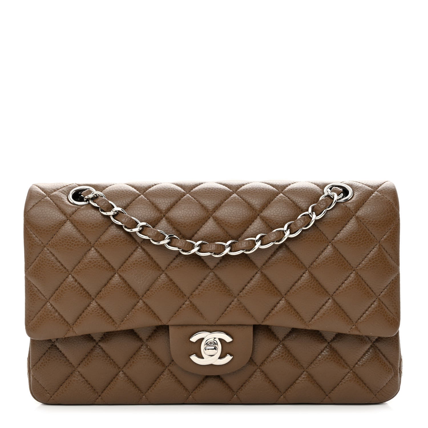 Chanel Caviar Quilted Medium Double Flap Brown 1 of 10