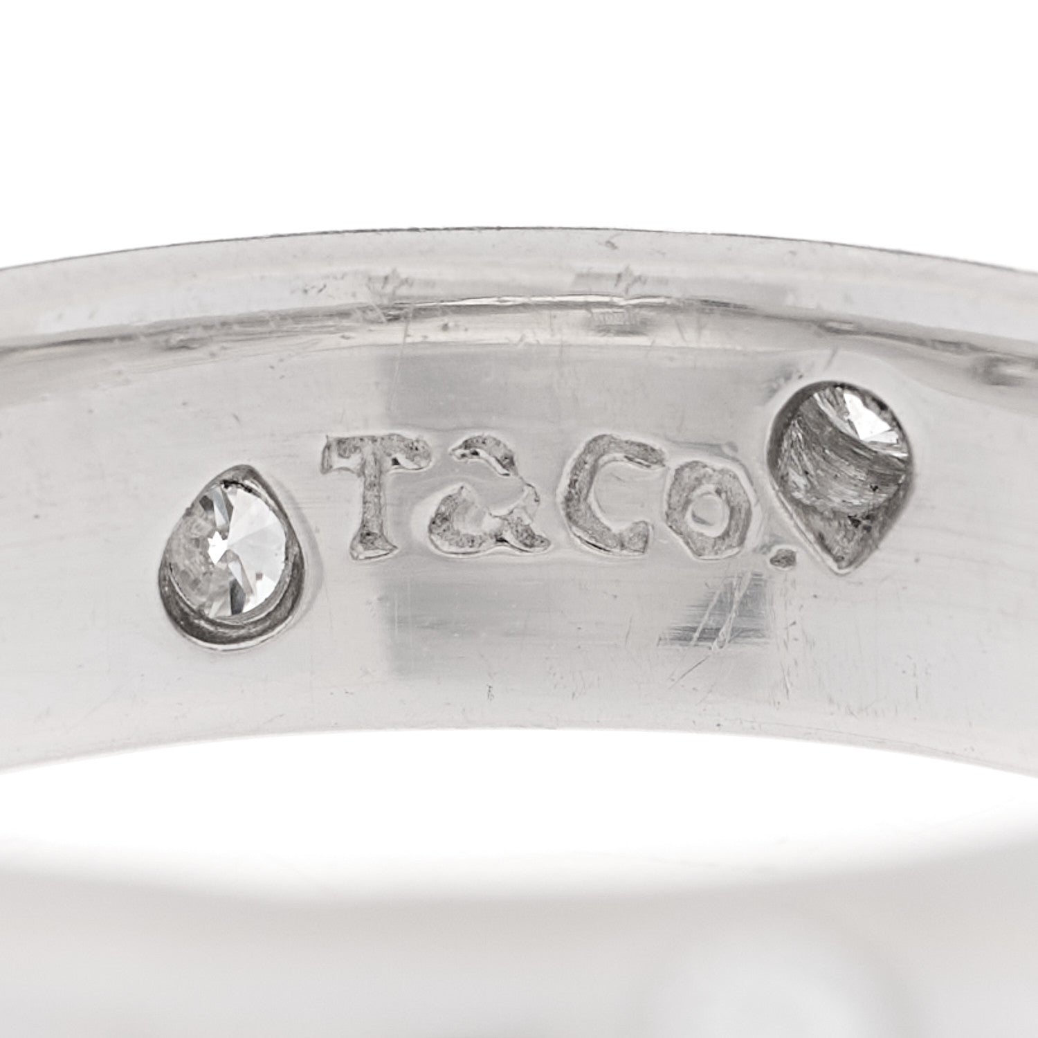 Tiffany Platinum Diamond 4mm Etoile Band Ring 49 4.75 4 of 5