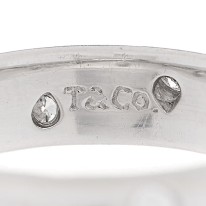 Tiffany Platinum Diamond 4mm Etoile Band Ring 49 4.75 4 of 5